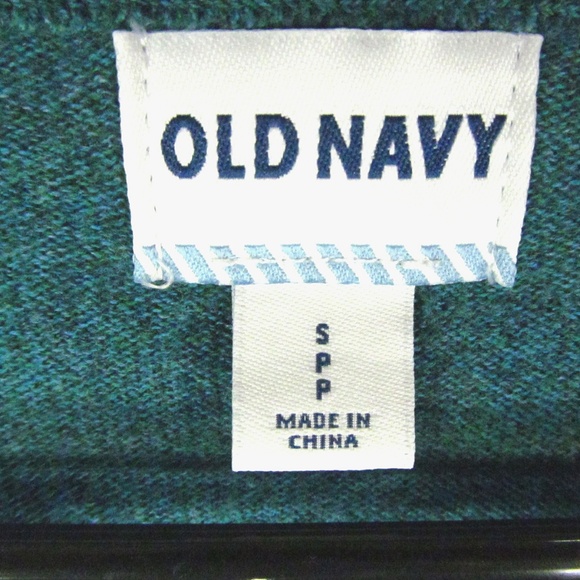 Old Navy Men's Sweater Size S Teal V-Neck - Picture 3 of 4